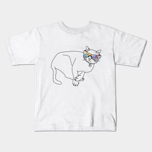 This cool cat has some sweet reflective sunglasses! Kids T-Shirt